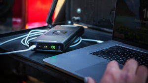 Goal Zero Sherpa 100PD charging laptop