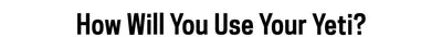 How will you use your yeti text