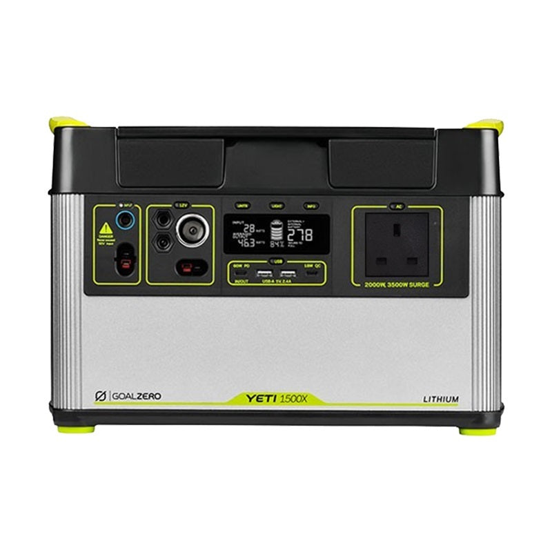 GOAL ZERO YETI 1500X 230V PORTABLE POWER STATION TYPE G SOCKET (FRONT)